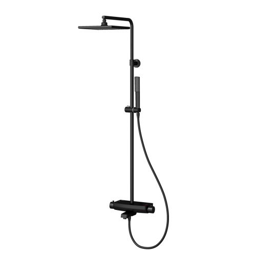 Душевая стойка Teska MIRA DK3680 настенная цвет черный с термостатом - фото 2